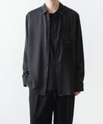画像をギャラリービューアに読み込む, ATTACHMENT アタッチメントのCU/PE FIBRIL SATIN L/S SHIRT - BLACKの公式通販サイトsession福岡セレクトショップ
