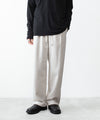 【 ATTACHMENT 】CO STRETCH TERRY 1TUCK EASY TROUSERS - X.GRAY