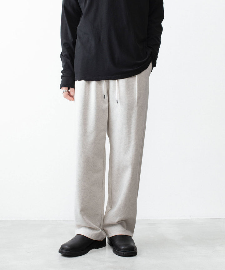 ATTACHMENT アタッチメントのCO STRETCH TERRY 1TUCK EASY TROUSERS - X.GRAYの公式通販サイトsession福岡セレクトショップ