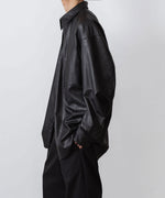 画像をギャラリービューアに読み込む, VEIN-ヴェイン SYNTHETIC LEATHER L/S SHIRTのBLACK 公式通販サイトsession福岡セレクトショップ
