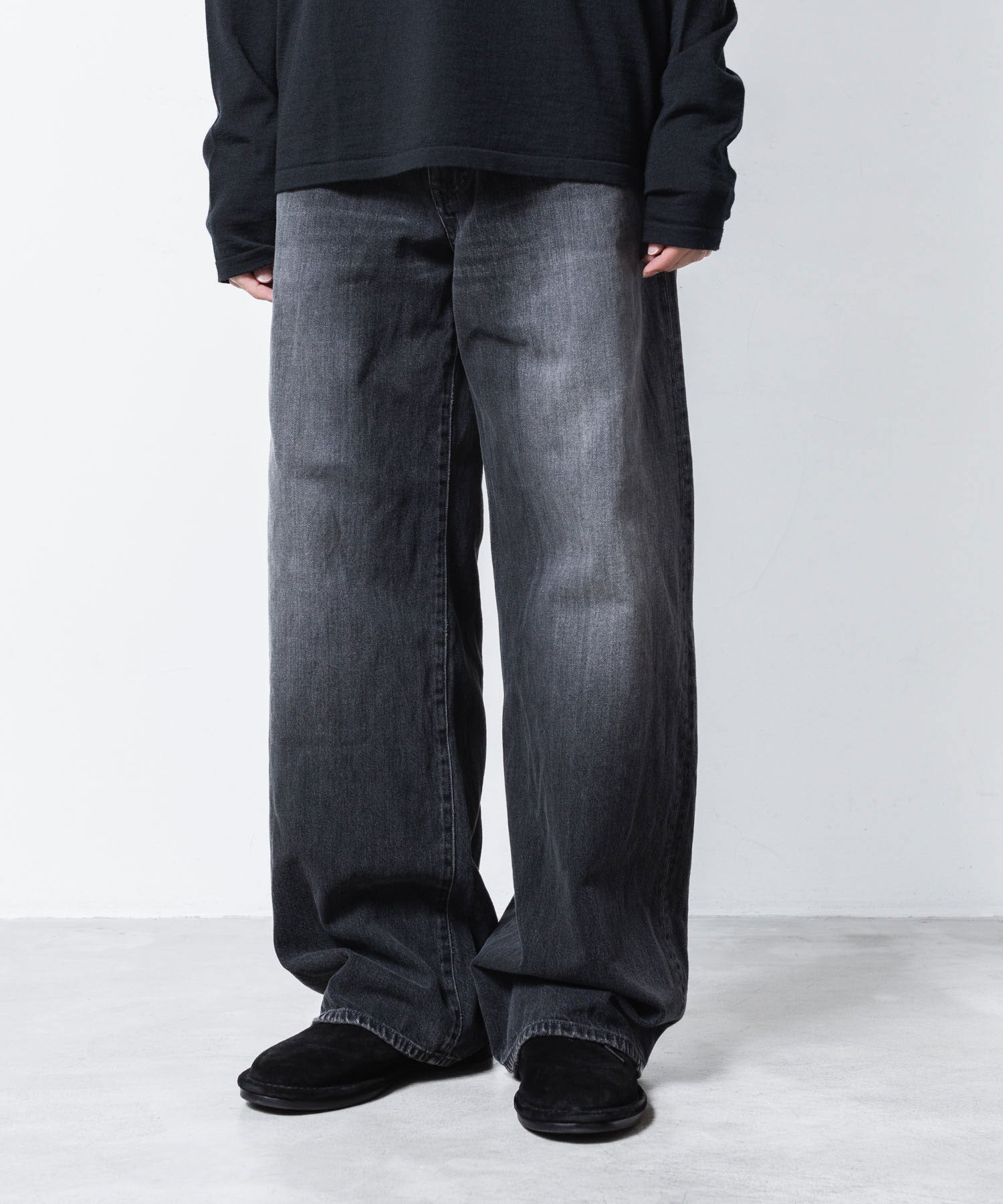 ATTACHMENT アタッチメントの11OZ DENIM FLAP JEANS - BLACKの公式通販サイトsession福岡セレクトショップ