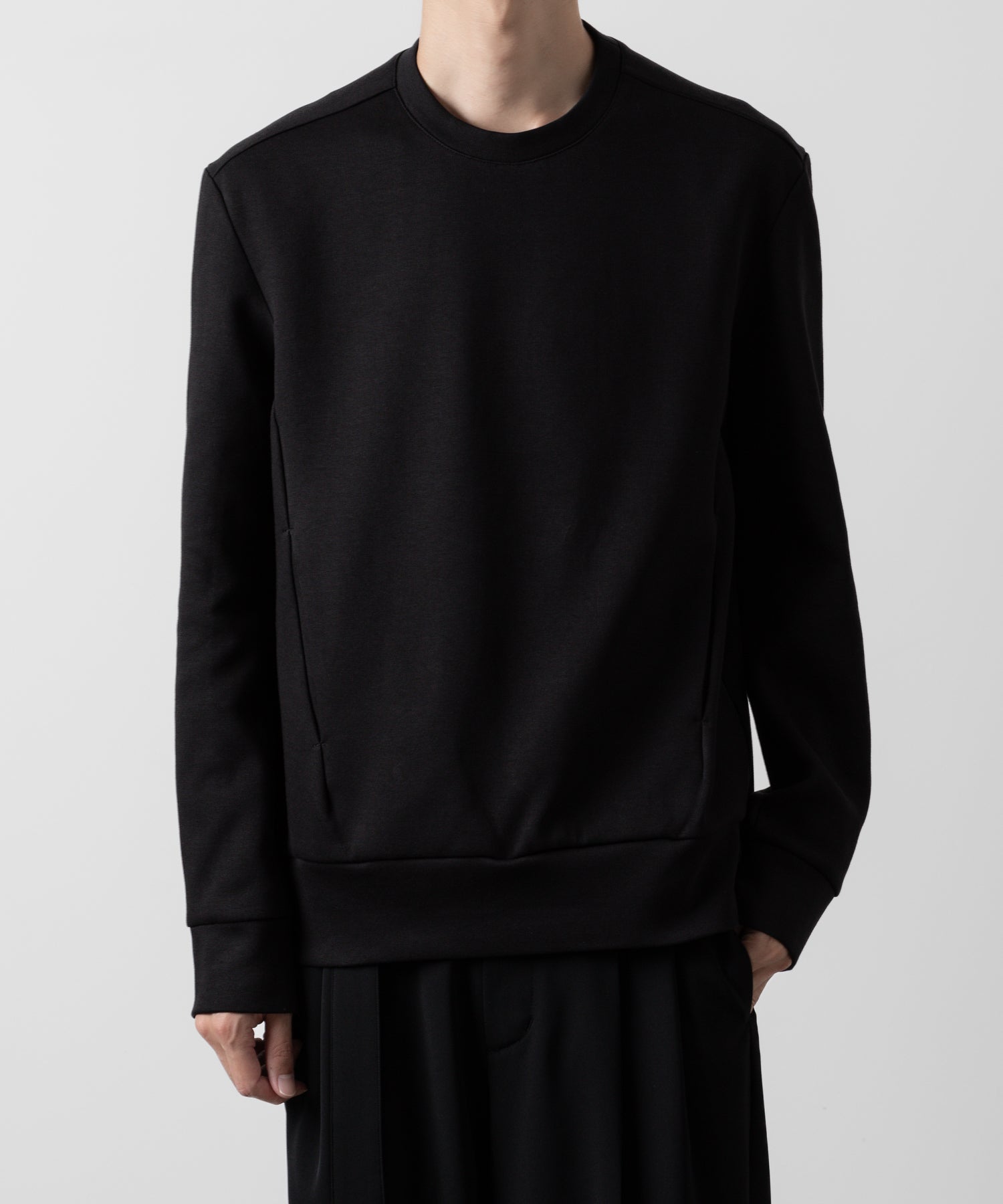 ATTACHMENT アタッチメントのCO/PE DOUBLE KNIT PULLOVER - BLACK 公式通販サイトsession福岡セレクトショップ