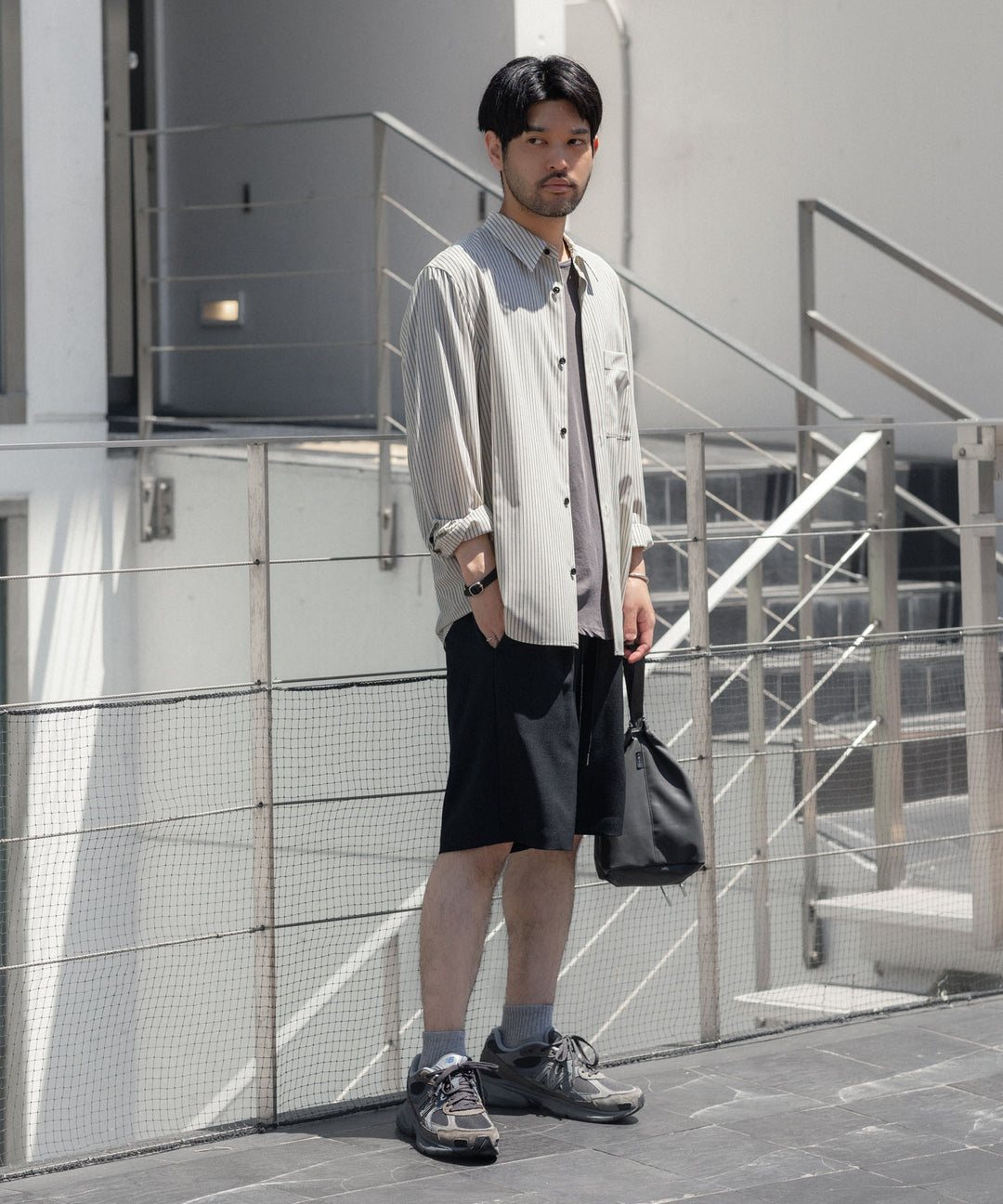 ATTACHMENT アタッチメントの100/3 HIGH TWIST JERSEY SLIM FIT S/S TEE - GRAYの公式通販サイトsession福岡セレクトショップ