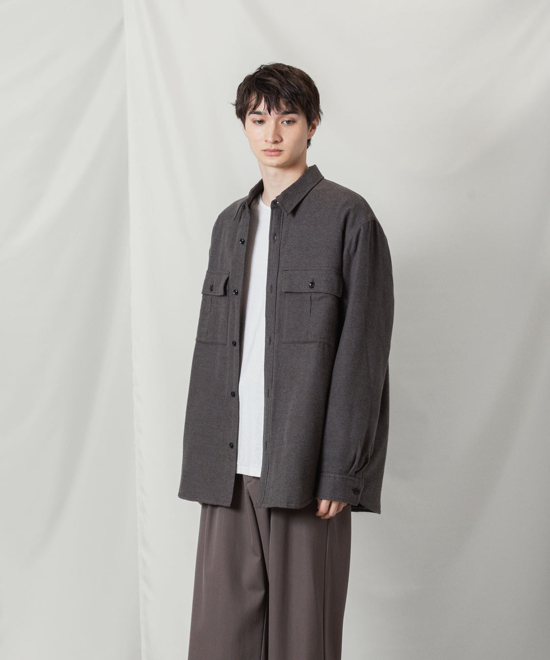 ATTACHMENT アタッチメントのRY/CO/SI FLANNEL PADDING L/S SHIRT - D.GRAYの公式通販サイトsession福岡セレクトショップ