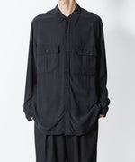 画像をギャラリービューアに読み込む, ATTACHMENT アタッチメントのCU/RY FIBRIL TAFFETA PATCH POCKET L/S SHIRT - BLACKの公式通販サイトsession福岡セレクトショップ

