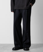 画像をギャラリービューアに読み込む, ATTACHMENT アタッチメントのWASHABLE WO/PE STRETCH SAXONY BELTED WIDE TROUSERS - NAVY 公式通販サイトsession福岡セレクトショップ
