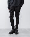 【 ATTACHMENT / EXCLUSIVE ITEM 】RUBBER STRETCH TWILL THREE DIMENSIONAL PANTS - BLACK