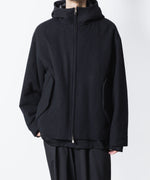 画像をギャラリービューアに読み込む, ATTACHMENT アタッチメントのWOOL SHAGGY PADDING HOODED JACKET - BLACKの公式通販サイトsession福岡セレクトショップ
