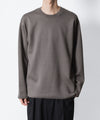 【 ATTACHMENT 】WOxPE DOUBLE FACE KNIT CREW NECK PULLOVER - KHAKI GRAY