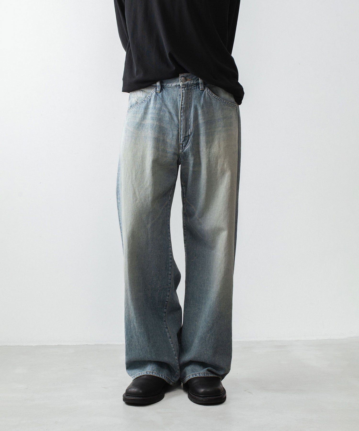 ATTACHMENT /アタッチメント】11OZ DENIM WIDE JEANS - L.NAVY | 公式