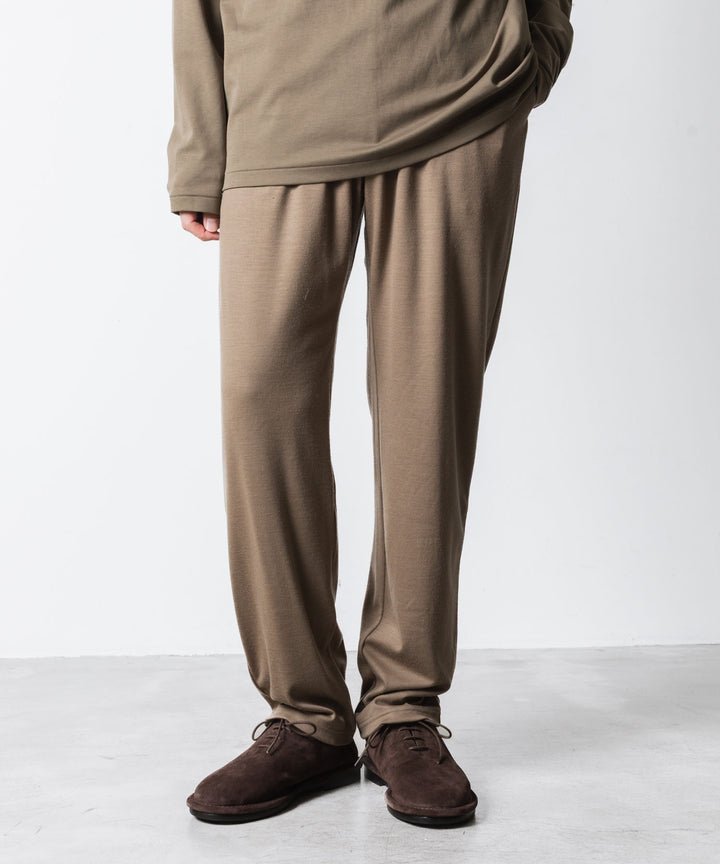 ATTACHMENT アタッチメントの1/60 WOOL SMOOTH SLIM FIT LOUNGE TROUSERS - CAMELの公式通販サイトsession福岡セレクトショップ
