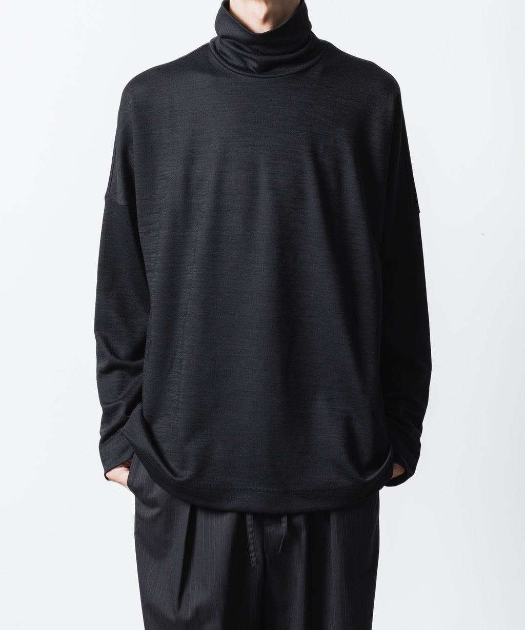 ATTACHMENT / EXCLUSIVE ITEM アタッチメントのWO/NYスムース ハイネックカットソー L/S - BLACKの公式通販サイトsession福岡セレクトショップ