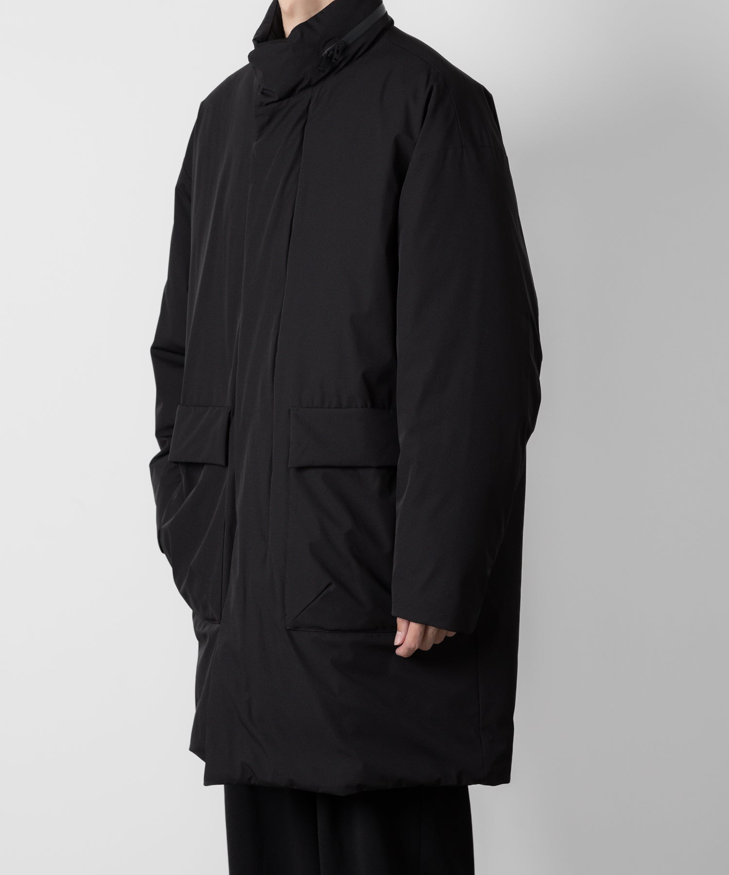 ATTACHMENT アタッチメントの3LAYER LIGHT TAFFETA UTILITY DOWN COAT - BLACK 公式通販サイトsession福岡セレクトショップ