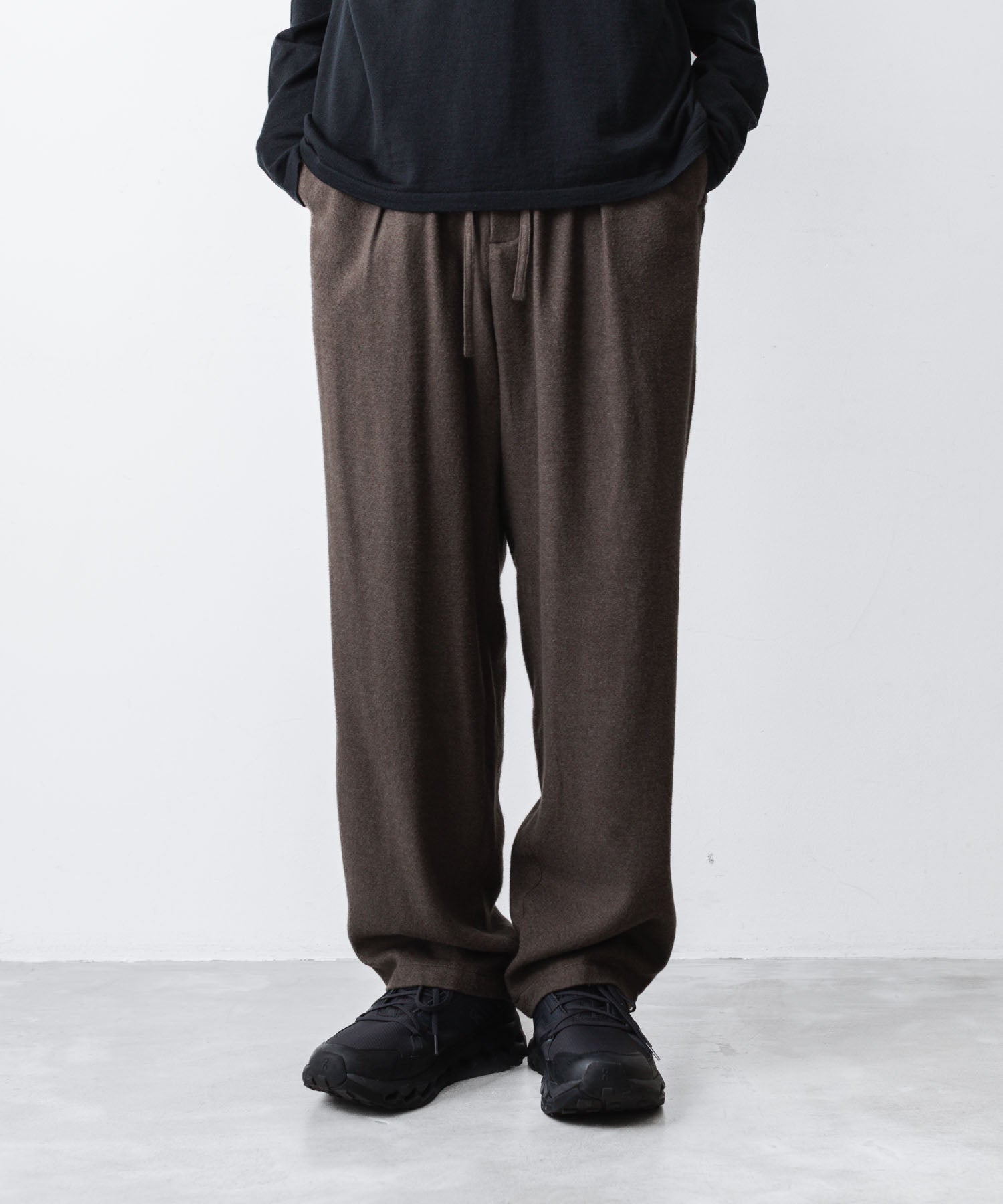 ATTACHMENT アタッチメントのRY/CO/SI FLANNEL 1TUCK EASY TROUSERS - D.GRAYの公式通販サイトsession福岡セレクトショップ