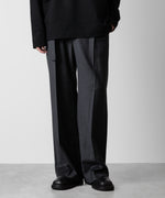 画像をギャラリービューアに読み込む, ATTACHMENT アタッチメントのWASHABLE WO/PE STRETCH SAXONY BELTED WIDE TROUSERS - D.GRAY 公式通販サイトsession福岡セレクトショップ
