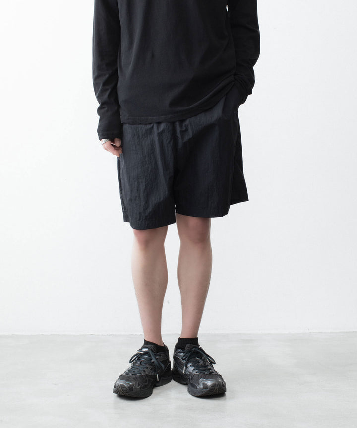 ATTACHMENT アタッチメントのNY TAFFETA SHORTS - BLACKの公式通販サイトsession福岡セレクトショップ