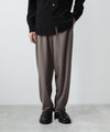 【 ATTACHMENT 】COTTON DOUBLE FACE LOUNGE TROUSERS - KHAKI GRAY