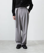 画像をギャラリービューアに読み込む, ATTACHMENT アタッチメントのPE STRETCH DOUBLE CLOTH BELTED WIDE TAPERED TROUSERS - L.GRAYの公式通販サイトsession福岡セレクトショップ
