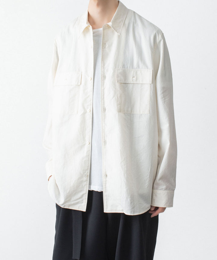 ATTACHMENT アタッチメントのCO/TEN JACQUARD LAWN PATCH POCKET L/S SHIRT - S.OFF WHITEの公式通販サイトsession福岡セレクトショップ