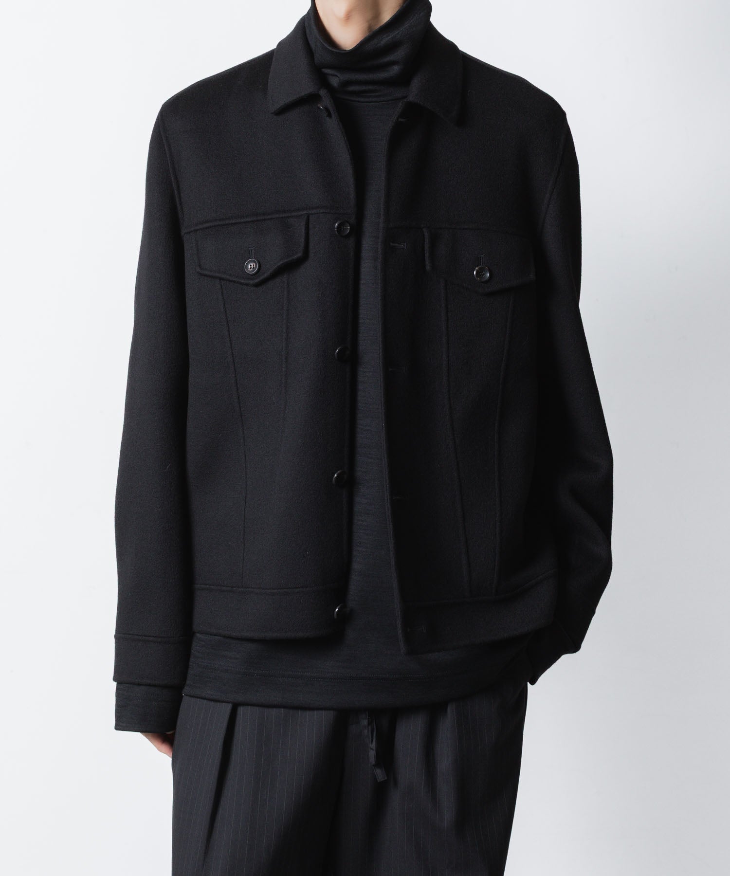 ATTACHMENT アタッチメントのWO/CA DOUBLE FACE BEAVER TRACKER JACKET - BLACKの公式通販サイトsession福岡セレクトショップ