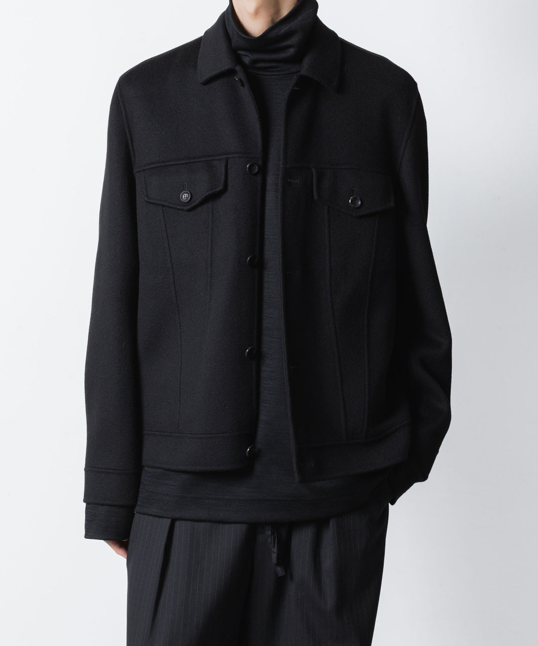 ATTACHMENT アタッチメントのWO/CA DOUBLE FACE BEAVER TRACKER JACKET - BLACKの公式通販サイトsession福岡セレクトショップ