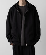 画像をギャラリービューアに読み込む, ATTACHMENT アタッチメントのCO/PE DOUBLE KNIT ZIP UP HOODIE - BLACK 公式通販サイトsession福岡セレクトショップ
