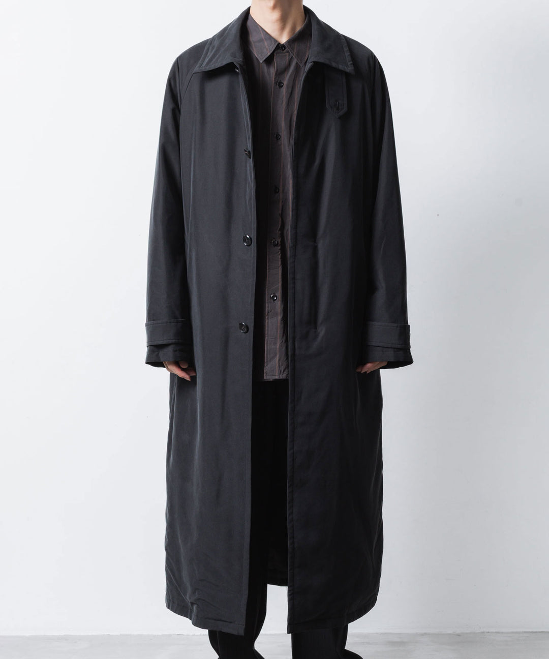 VEIN ヴェインのFIBRIL POPLIN PADDING BALMACAAN COAT - BLACKの公式通販サイトsession福岡セレクトショップ