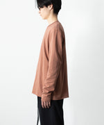 画像をギャラリービューアに読み込む, ATTACHMENT アタッチメントのCOTTON DOUBLE FACE SLIM FIT L/S TEE - BROWNの公式通販サイトsession福岡セレクトショップ
