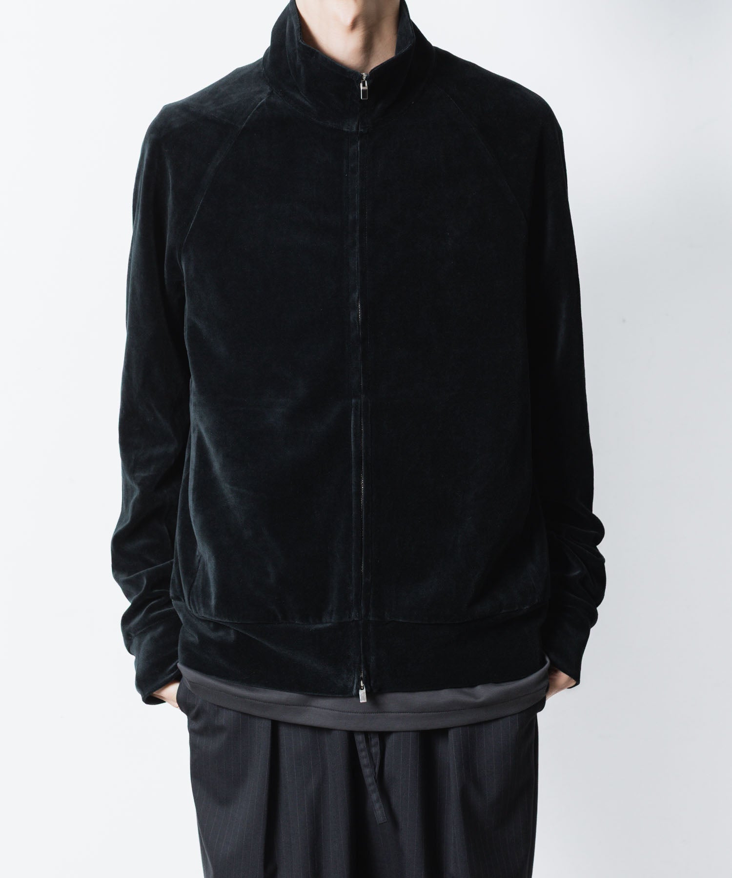 ATTACHMENT アタッチメントのCO/PE VELOR JERSEY TRACK JACKET - BLACKの公式通販サイトsession福岡セレクトショップ