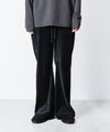 【 ATTACHMENT 】CO/PE VELOR JERSEY 3D TRACK WIDE PANTS - BLACK