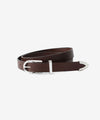 【 ATTACHMENT 】COW LEATHER WESTERN BELT - BROWN