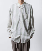 画像をギャラリービューアに読み込む, ATTACHMENT アタッチメントのCU/CO STRIPE TWILL L/S SHIRT - S.GREENの公式通販サイトsession福岡セレクトショップ
