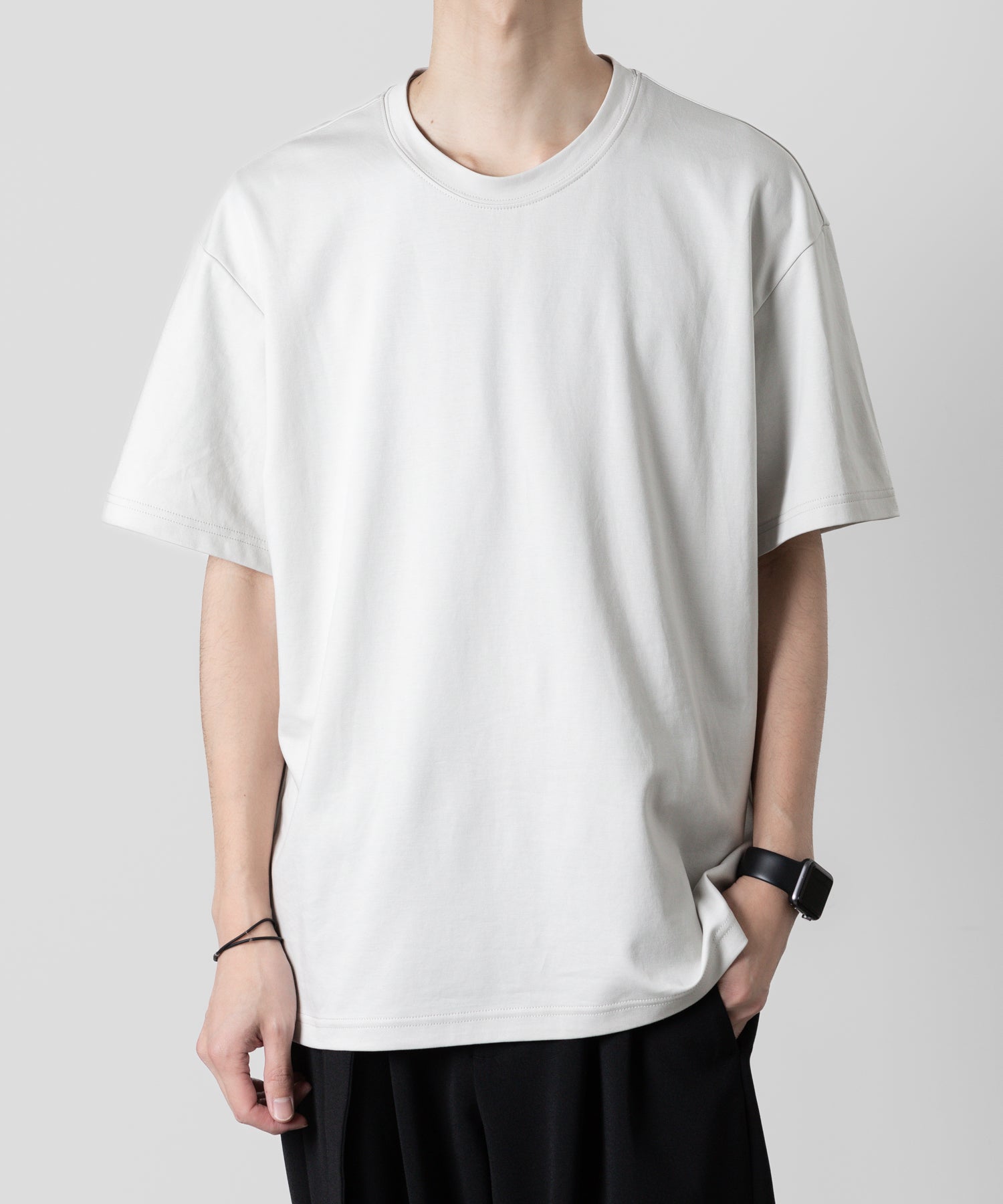 【ATTACHMENT】ATTACHMENT アタッチメントのCOTTON DOUBLE FACE OVERSIZED S/S TEE - L.GRAY 公式通販サイトsession福岡セレクトショップ