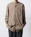【 ATTACHMENT 】140/2 GIZA BROAD BANDCOLLAR L/S SHIRT - CAMEL