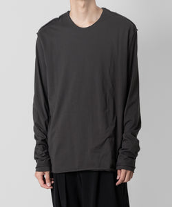 【ATTACHMENT】ATTACHMENT アタッチメントの80/2 PIMA CO JERSEY SLIM FIT LAYERED L/S TEE - D.GRAY 公式通販サイトsession福岡セレクトショップ