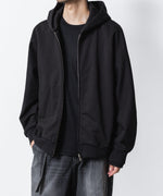画像をギャラリービューアに読み込む, ATTACHMENT アタッチメントのCO STRECH TERRY ZIP UP HOODIE - BLACKの公式通販サイトsession福岡セレクトショップ

