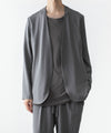 【 ATTACHMENT 】2/90 WO TWIST TWILL COLLARLESS JKT - GRAY