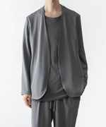 画像をギャラリービューアに読み込む, ATTACHMENT アタッチメントの2/90 WO TWIST TWILL COLLARLESS JKT - GRAYの公式通販サイトsession福岡セレクトショップ
