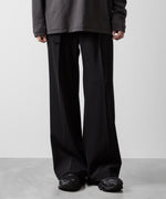 画像をギャラリービューアに読み込む, ATTACHMENT アタッチメントのPE STRETCH TWILL BELTED WIDE FIT TROUSERS - BLACKの公式通販サイトsession福岡セレクトショップ
