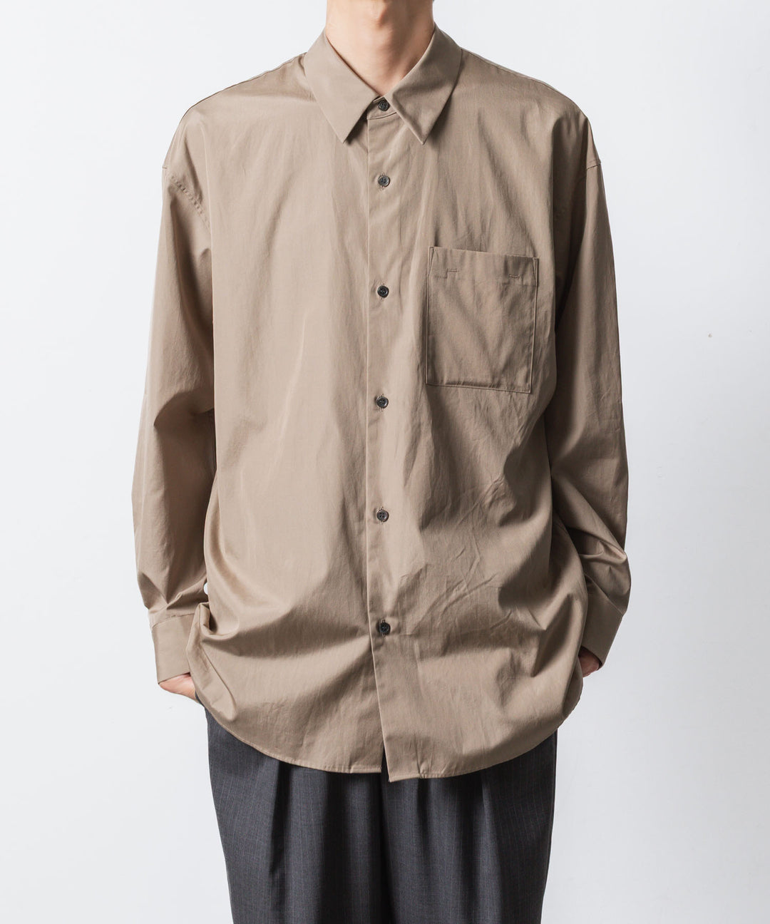 ATTACHMENT アタッチメントの140/2 GIZA BROAD L/S SHIRT - CAMELの公式通販サイトsession福岡セレクトショップ
