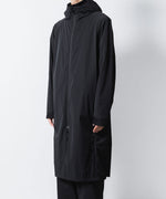 画像をギャラリービューアに読み込む, ATTACHMENT アタッチメントのNY 2LAYER STRETCH LIGHT HOODED COAT - BLACKの公式通販サイトsession福岡セレクトショップ
