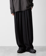 画像をギャラリービューアに読み込む, ATTACHMENT アタッチメントのSORIBIA TWILL BELTED WIDE TROUSERS-BLACKの公式通販サイトsession福岡セレクトショップ
