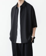 画像をギャラリービューアに読み込む, ATTACHMENT / EXCLUSIVE ITEMアタッチメントのPE LIGHT TROPICAL DOLMAN SLEEVE REGULAR COLLAR SHIRT S/S - BLACKの公式通販サイトsession福岡セレクトショップ
