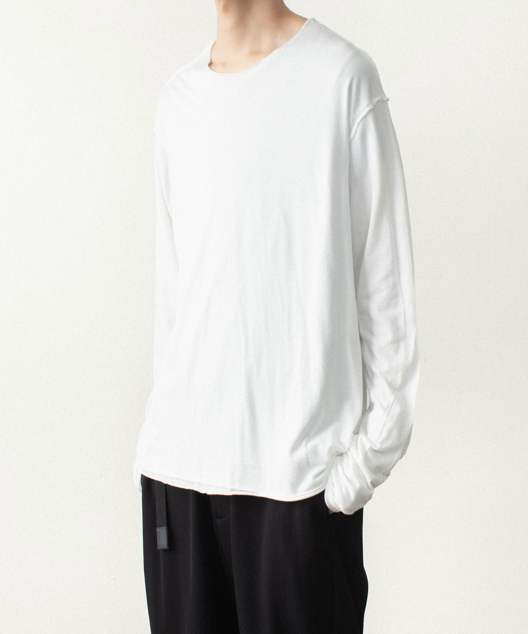 ATTACHMENT アタッチメントのCO/CU JERSEY SLIM FIT LAYERED L/S TEE - WHITEの公式通販サイトsession福岡セレクトショップ