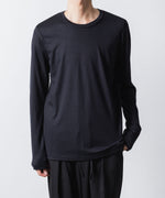 画像をギャラリービューアに読み込む, ATTACHMENT アタッチメントの1/60 WOOL SMOOTH SLIM FIT L/S TEE - NAVYの公式通販サイトsession福岡セレクトショップ
