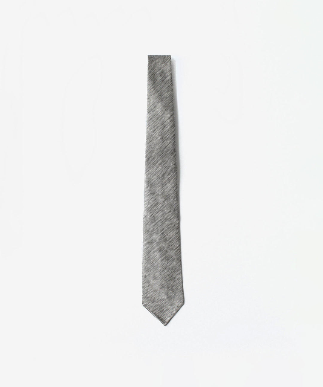【 ATTACHMENT 】SILK SATIN JACQUARD TIE - D.GRAY