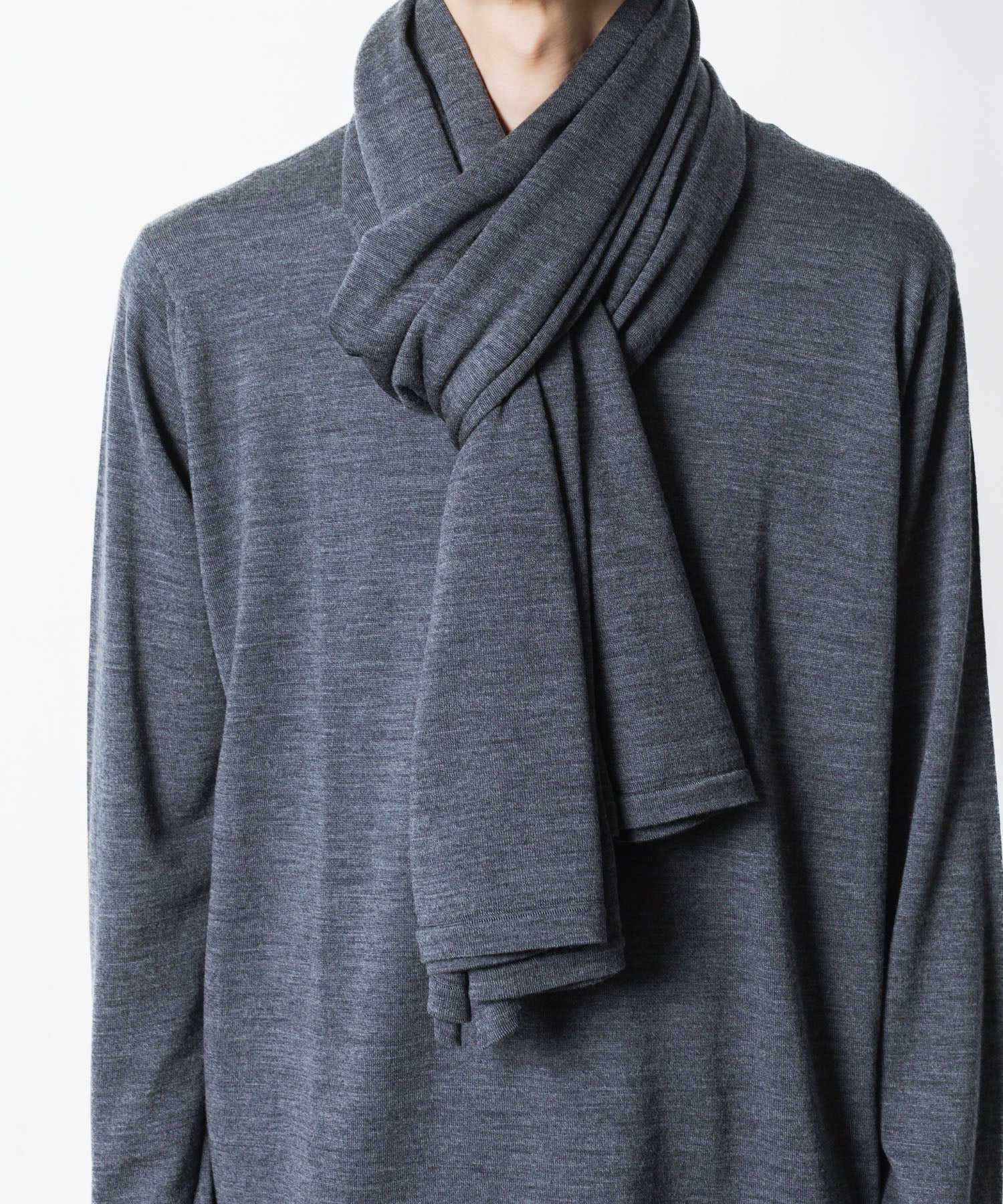 ATTACHMENT アタッチメント × JOHN SMEDLEYの× JOHN SMEDLEY MERINO EXTRAFINE WIDE STOLE - D.GRAYの公式通販サイトsession福岡セレクトショップ