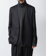 画像をギャラリービューアに読み込む, ATTACHMENT アタッチメントのT/W/SI STRETCH GABARDINE COLLARLESS JKT - BLACKの公式通販サイトsession福岡セレクトショップ
