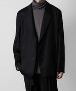 画像をギャラリービューアに読み込む, ATTACHMENT アタッチメントのWASHABLE WO/PE STRETCH SAXONY OVERSIZED LIGHT JACKET - BLACK 公式通販サイトsession福岡セレクトショップ
