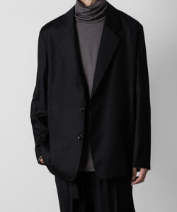 ATTACHMENT アタッチメントのWASHABLE WO/PE STRETCH SAXONY OVERSIZED LIGHT JACKET - BLACK 公式通販サイトsession福岡セレクトショップ